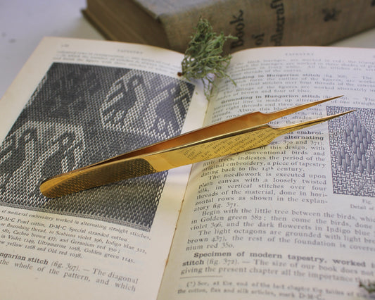 Fine Tip Gold Plated Tweezers
