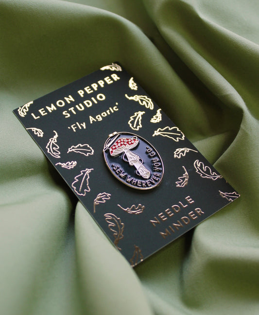 Enamel Needle Minder 'Fly Agaric